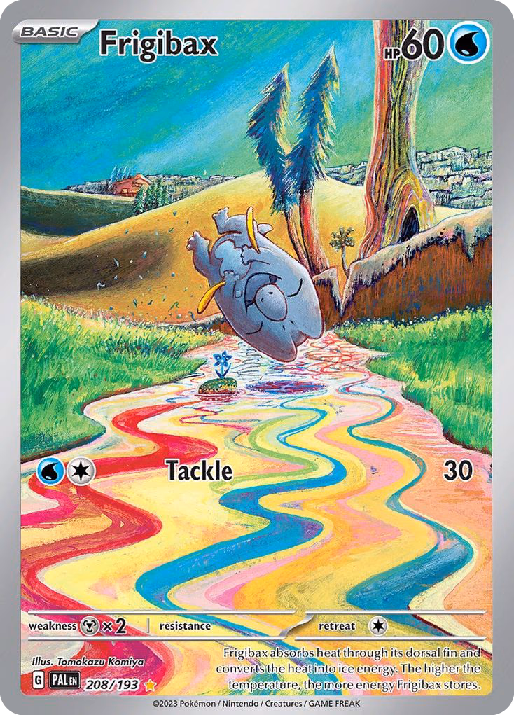 Frigibax Pokemon card (208/193, Paldea Evolved)