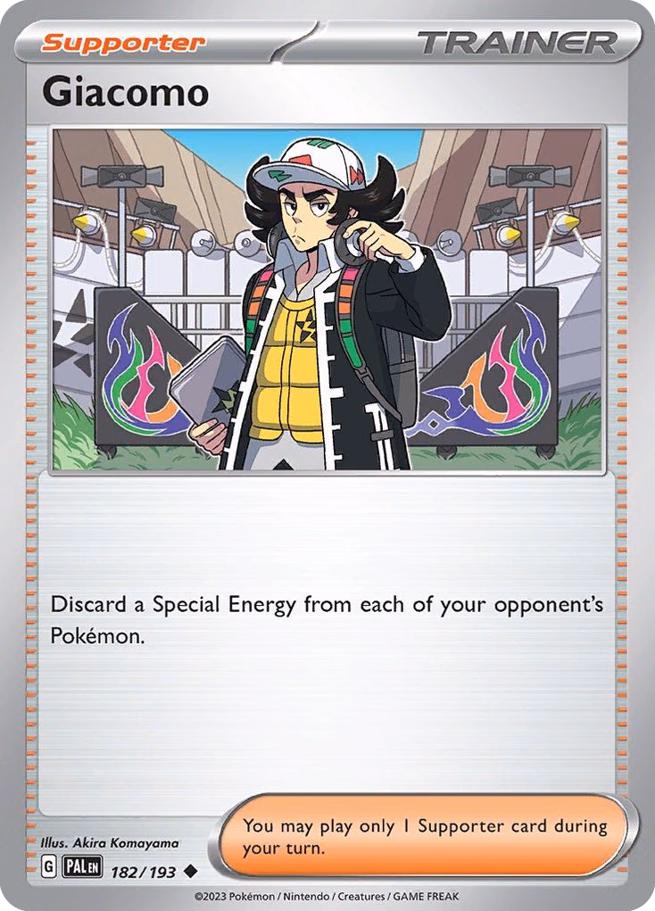 Giacomo Pokemon card (182/193, Paldea Evolved)