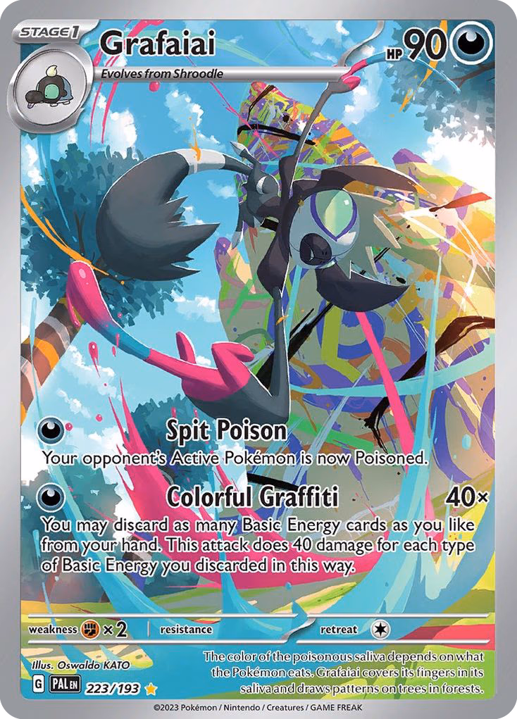 Grafaiai Pokemon card (223/193, Paldea Evolved)