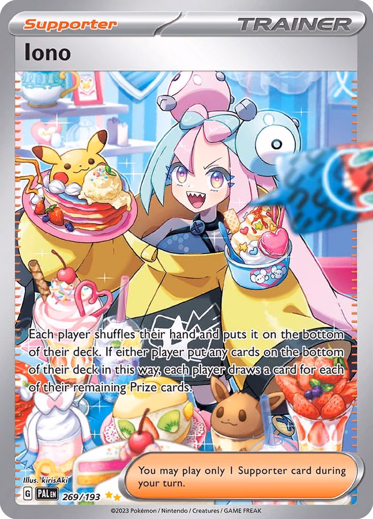 Iono Pokemon card (269/193, Paldea Evolved)