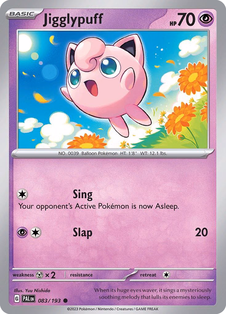 Jigglypuff Pokemon card (083/193, Paldea Evolved)