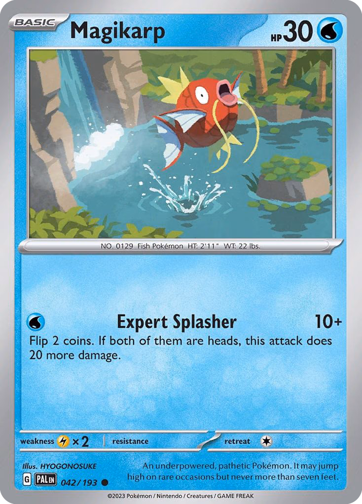 Magikarp Pokemon card (042/193, Paldea Evolved)