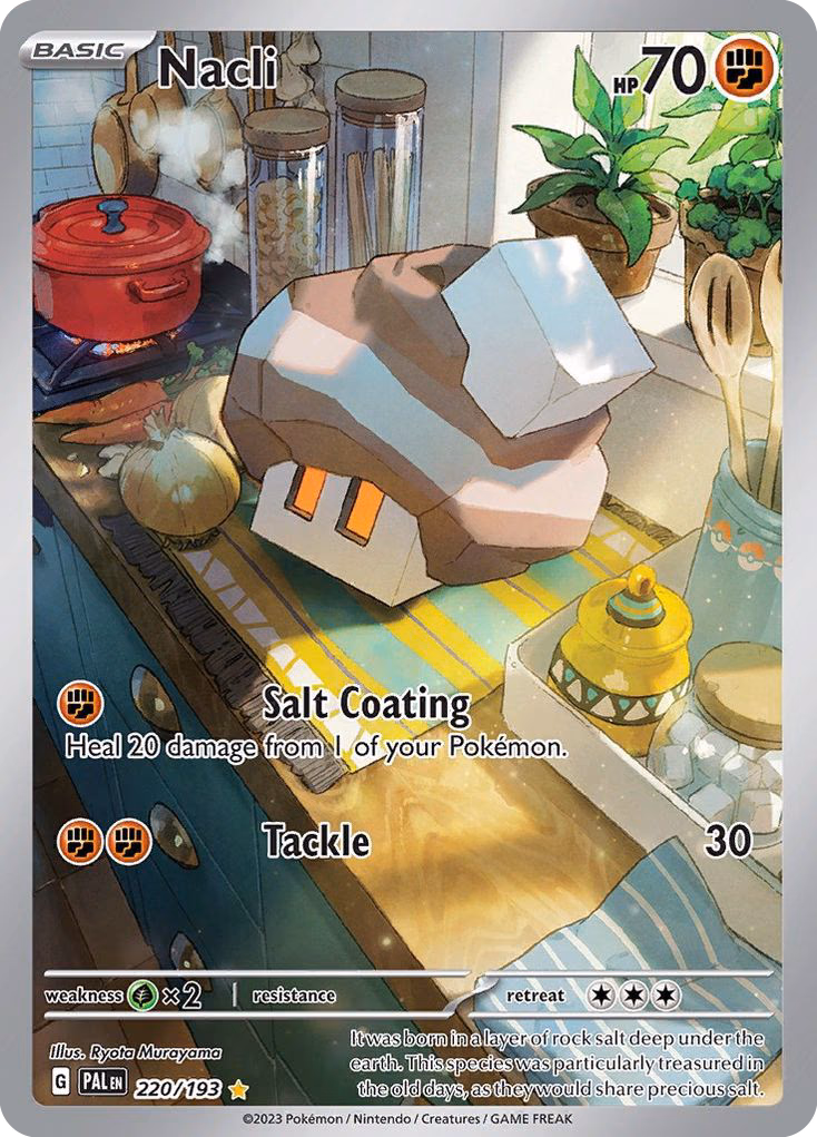 Nacli Pokemon card (220/193, Paldea Evolved)