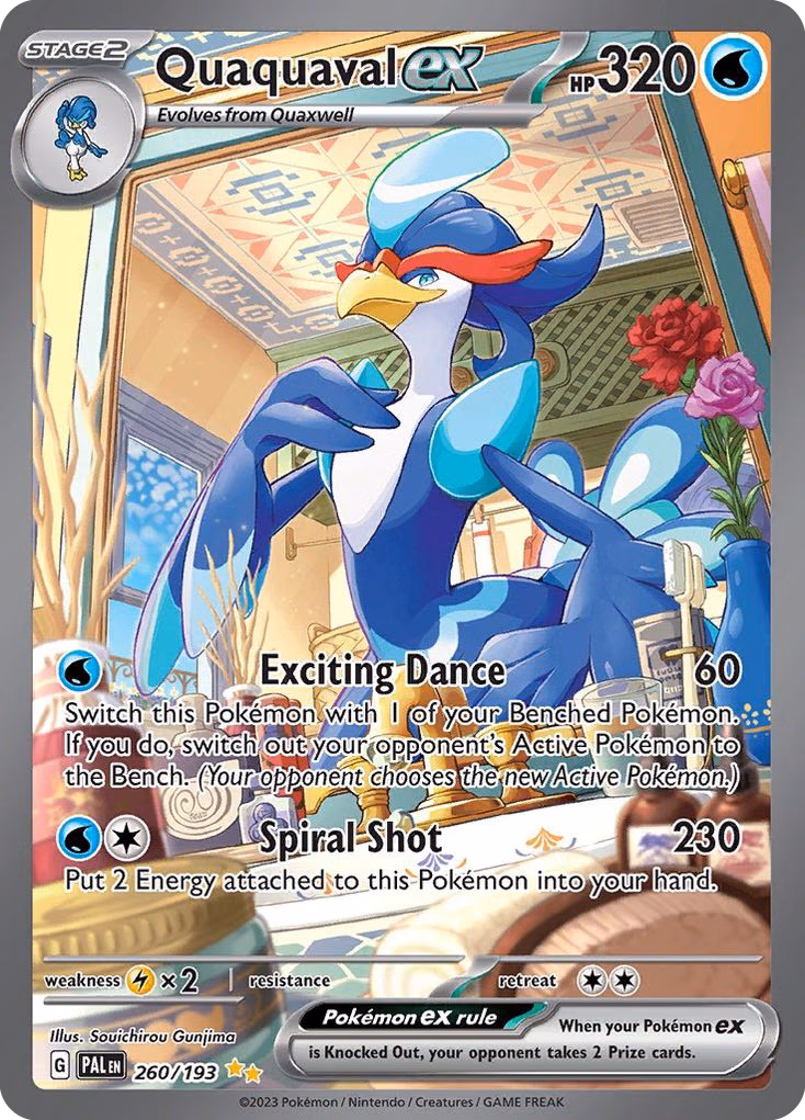 Quaquaval ex Pokemon card (260/193, Paldea Evolved)