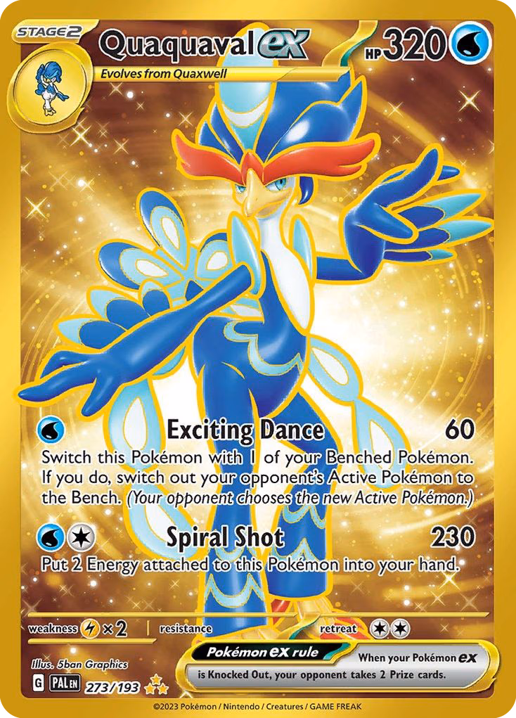 Quaquaval ex Pokemon card (273/193, Paldea Evolved)