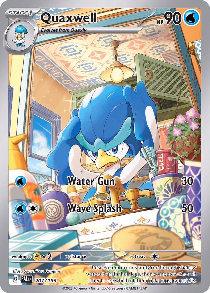 Quaxwell Pokemon card (207/193, Paldea Evolved)