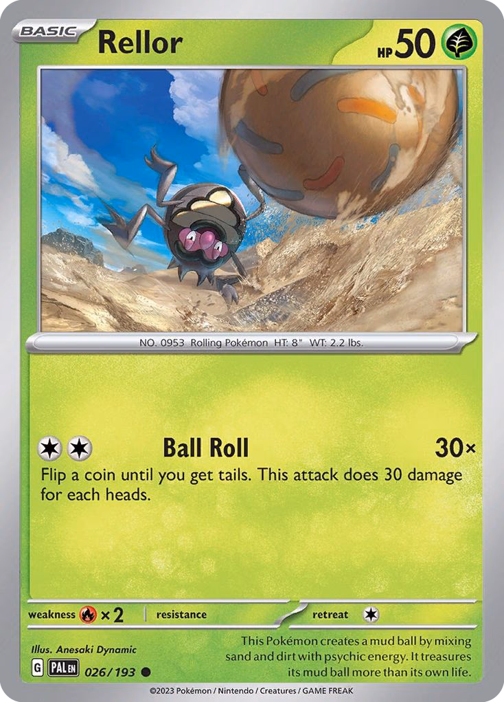 Rellor Pokemon card (026/193, Paldea Evolved)