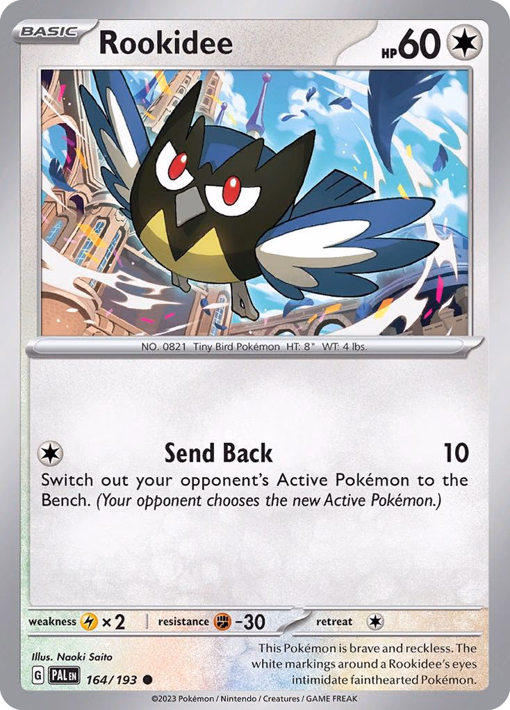 Rookidee Pokemon card (164/193, Paldea Evolved)
