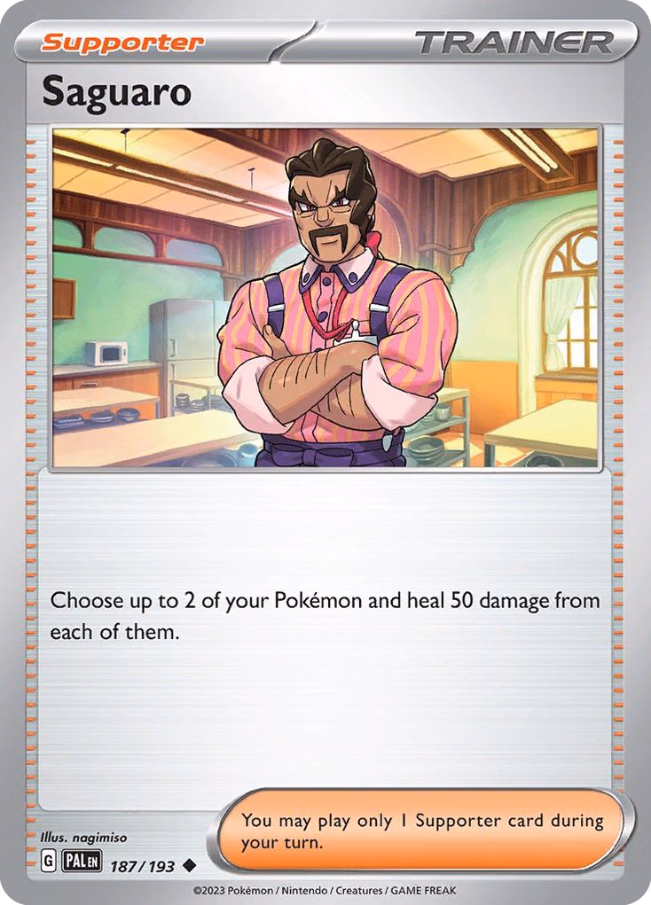 Saguaro Pokemon card (187/193, Paldea Evolved)