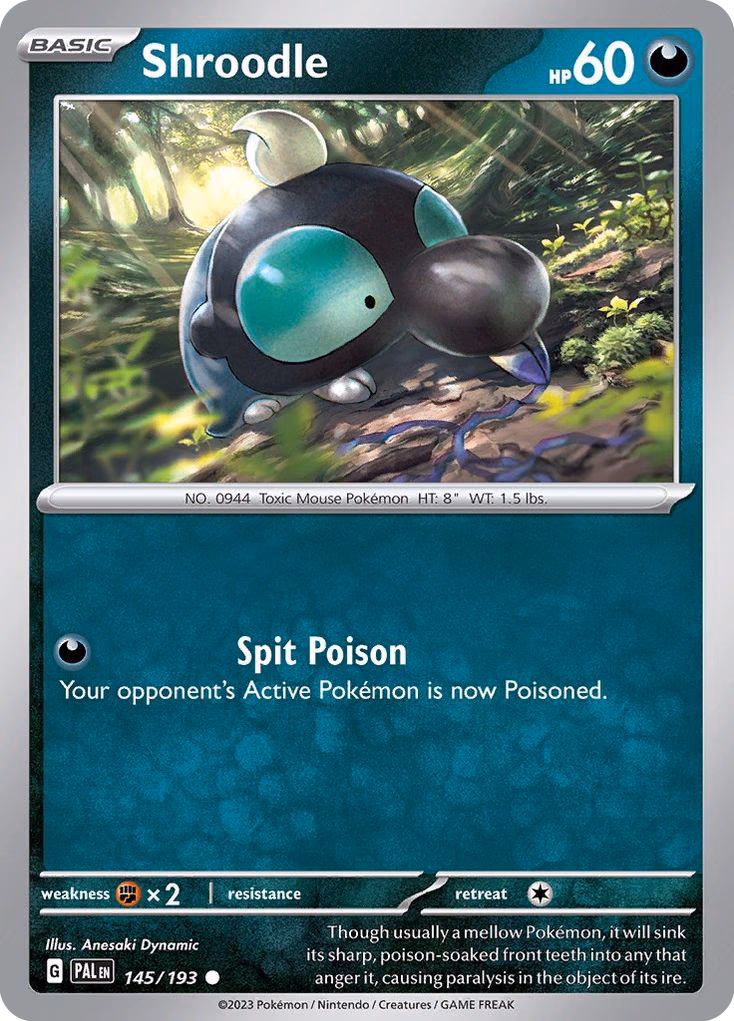 Shroodle Pokemon card (145/193, Paldea Evolved)
