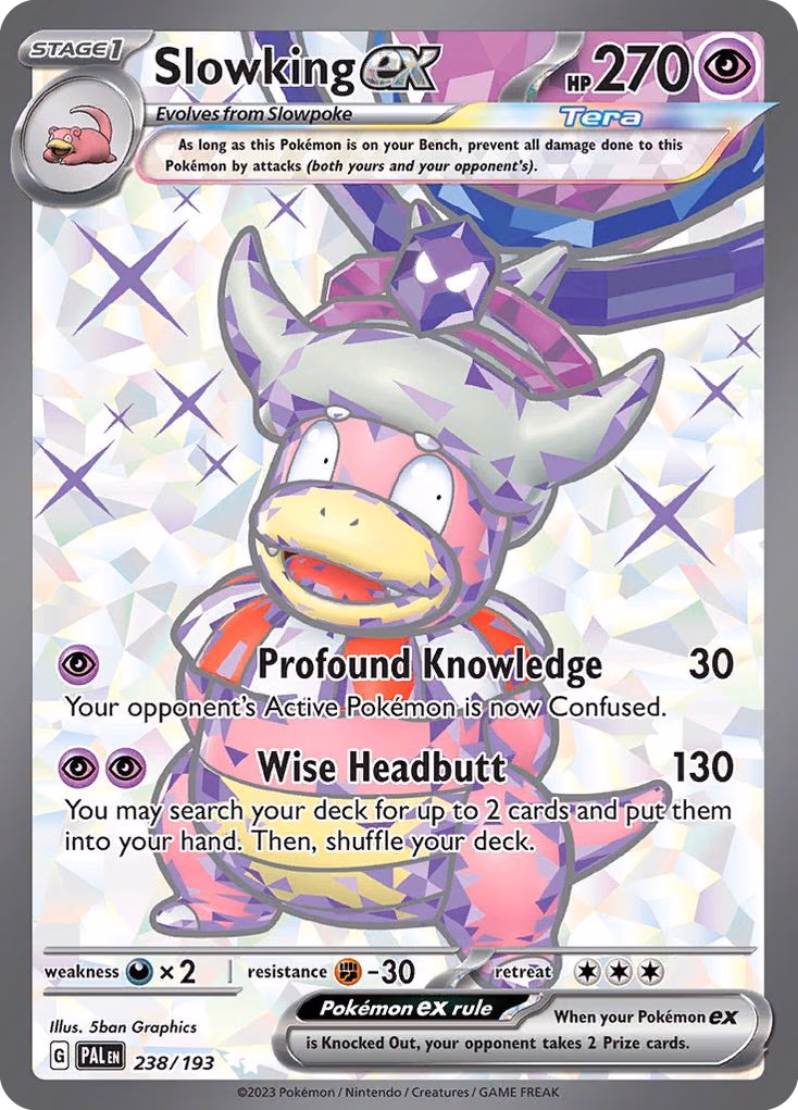Slowking ex Pokemon card (238/193, Paldea Evolved)