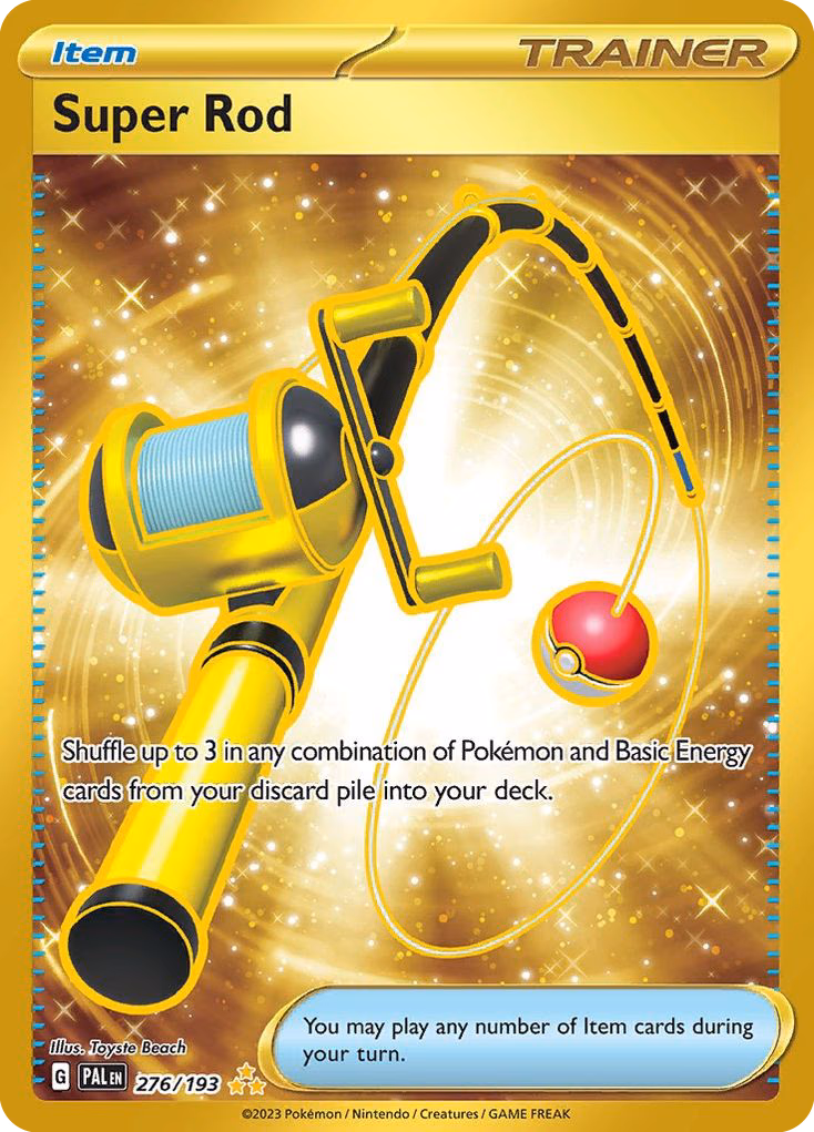 Super Rod Pokemon card (276/193, Paldea Evolved)