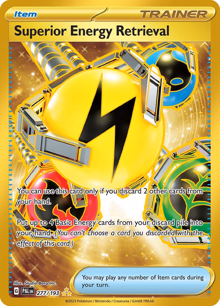 Superior Energy Retrieval Pokemon card (277/193, Paldea Evolved)