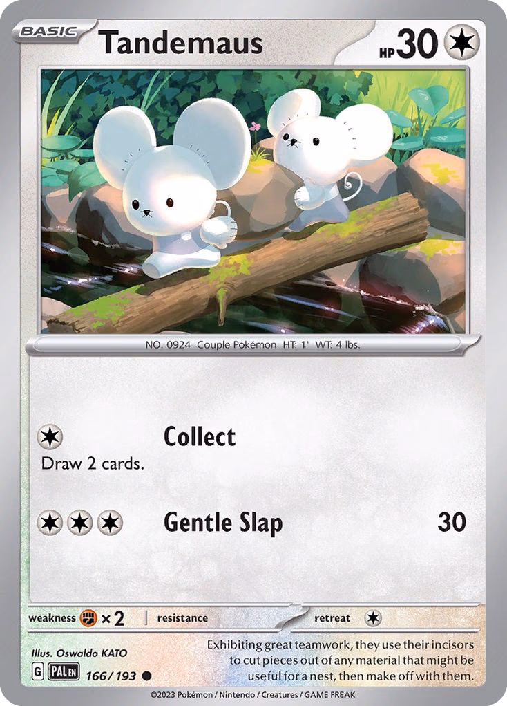 Tandemaus Pokemon card (166/193, Paldea Evolved)