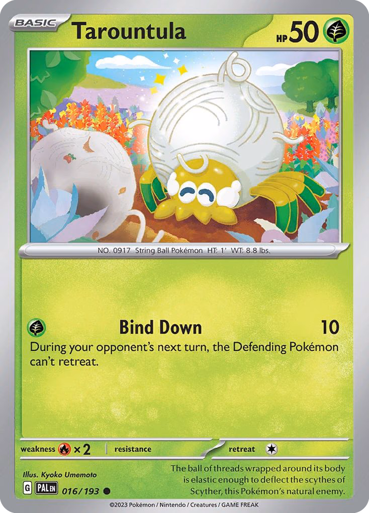 Tarountula Pokemon card (016/193, Paldea Evolved)