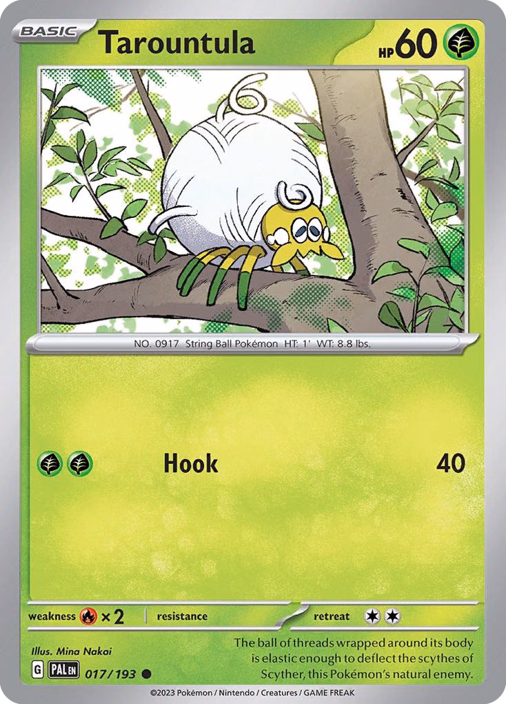 Tarountula Pokemon card (017/193, Paldea Evolved)