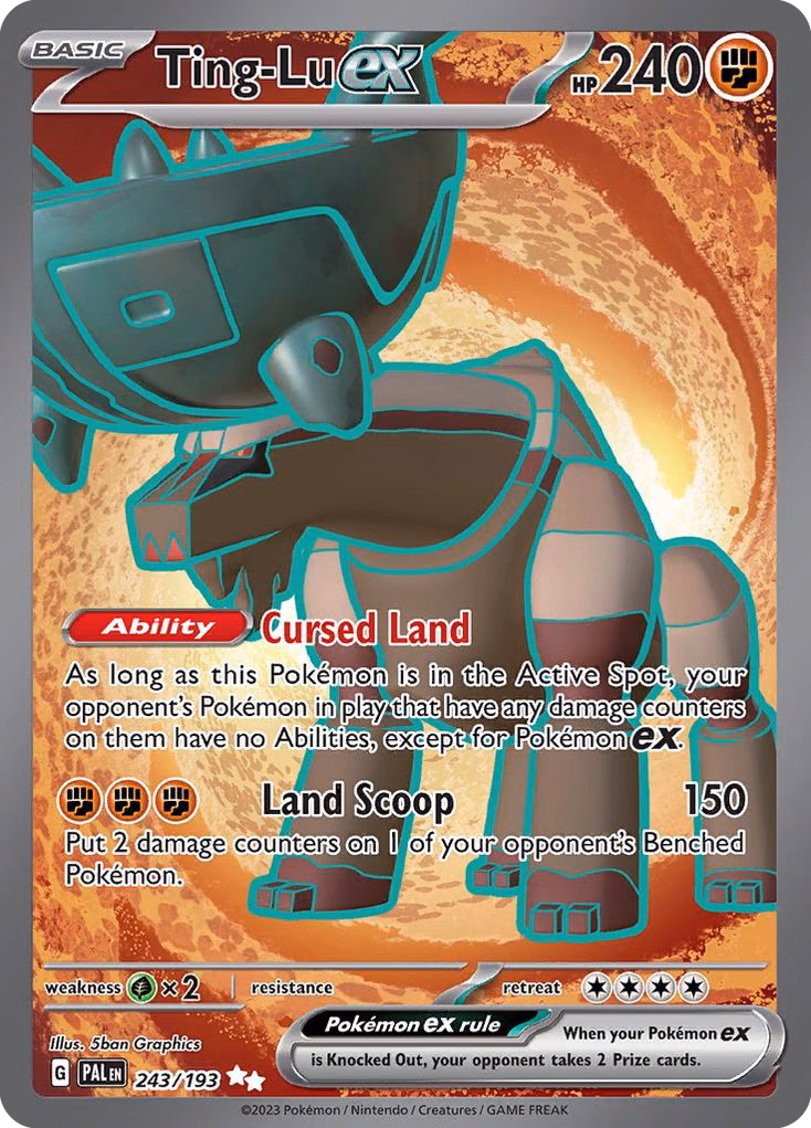 Ting-Lu ex Pokemon card (243/193, Paldea Evolved)
