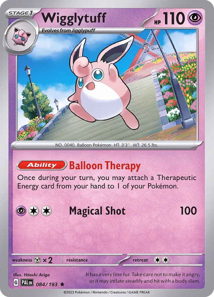 Wigglytuff Pokemon card (084/193, Paldea Evolved)