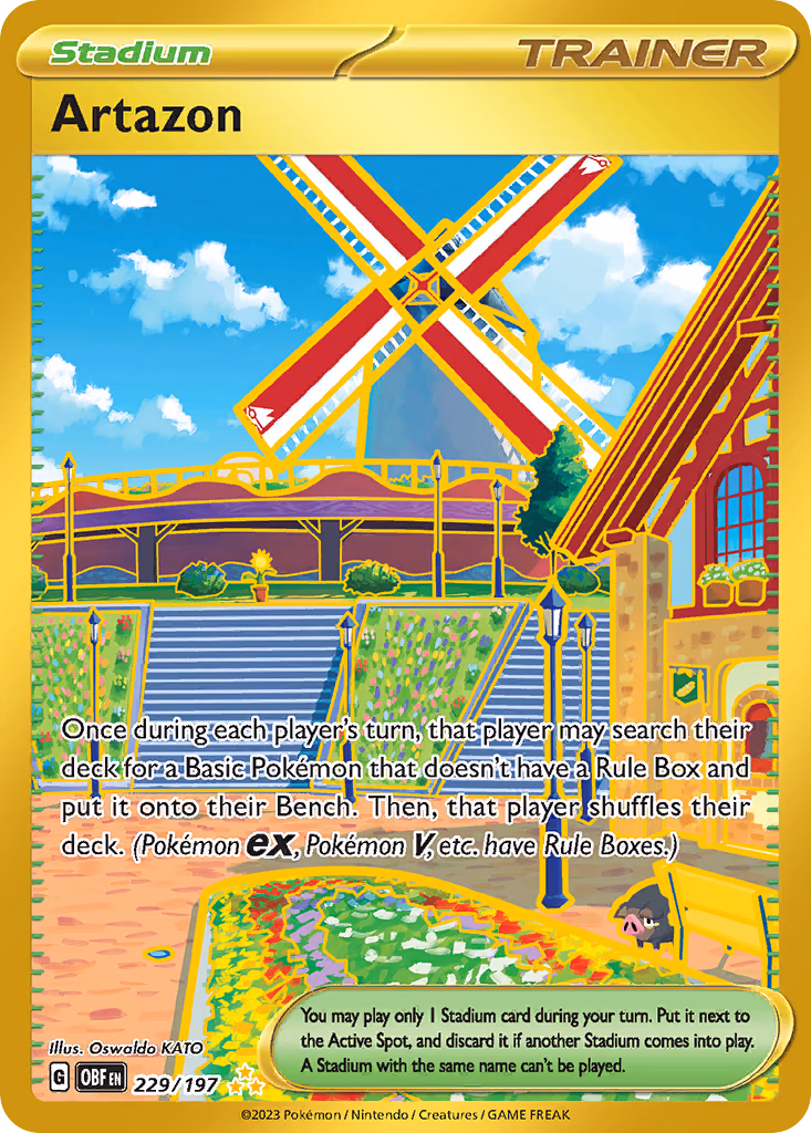 Artazon Pokemon card (229/197, Obsidian Flames)