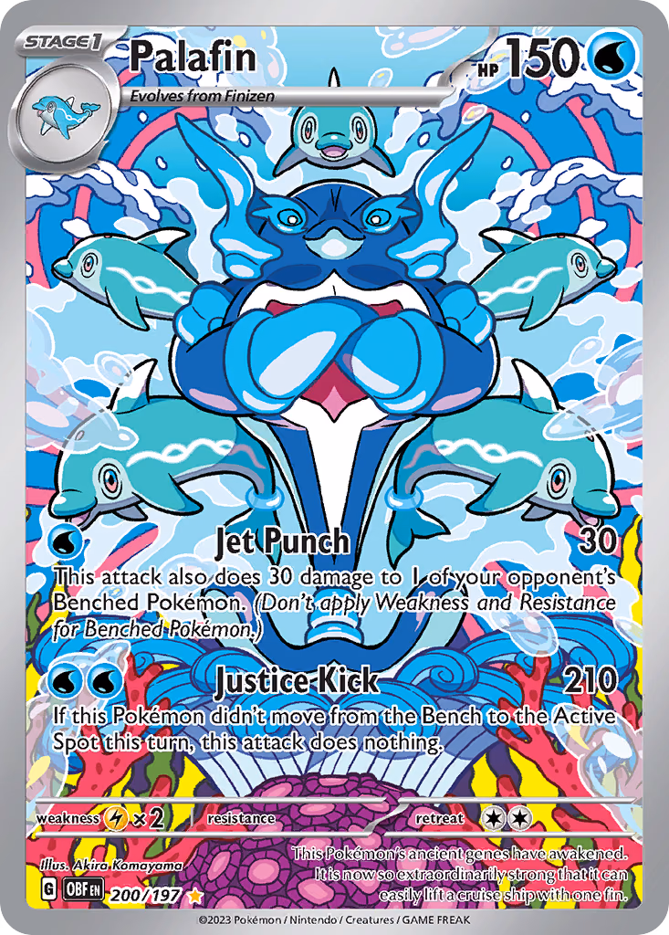 Palafin Pokemon card (200/197, Obsidian Flames)