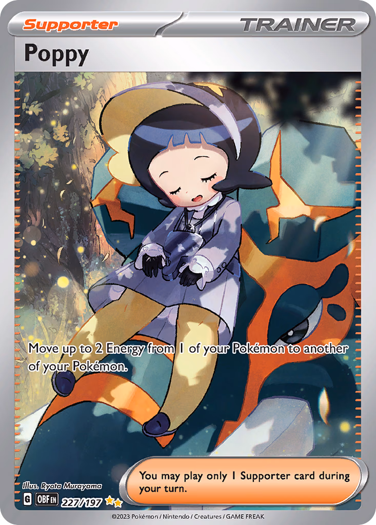 Poppy Pokemon card (227/197, Obsidian Flames)