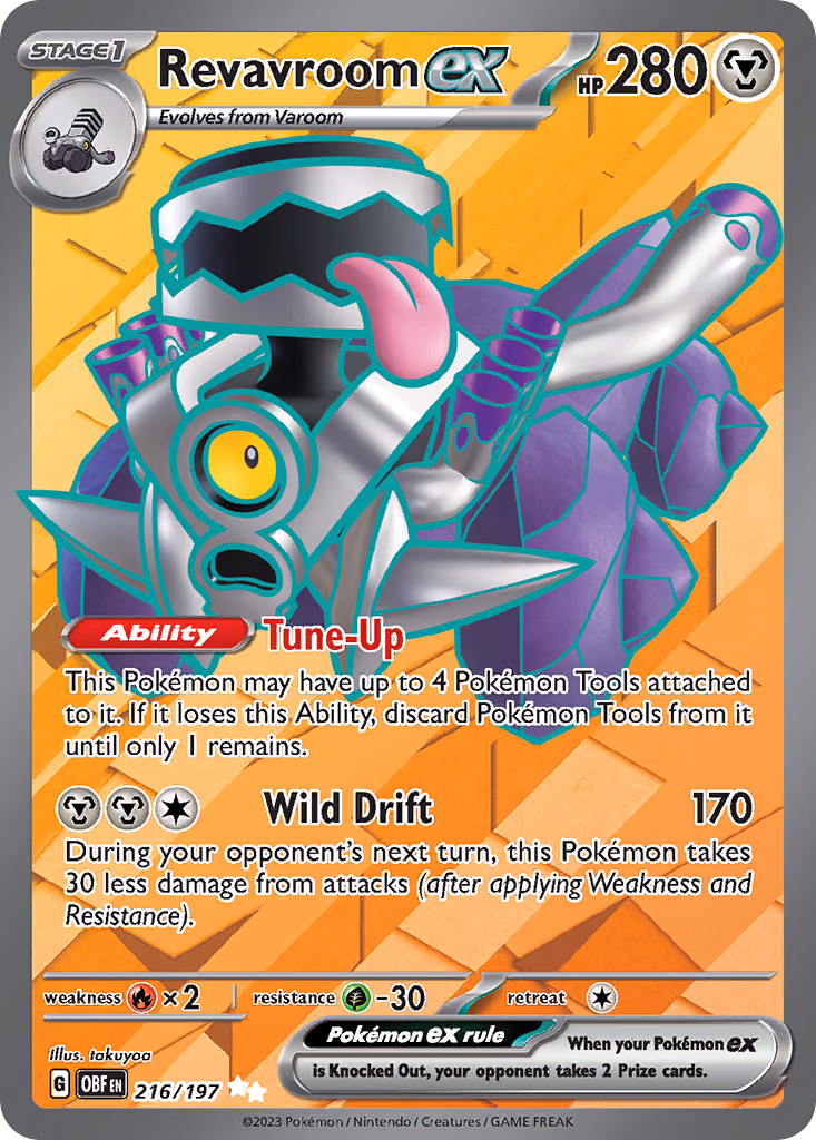 Revavroom ex Pokemon card (216/197, Obsidian Flames)