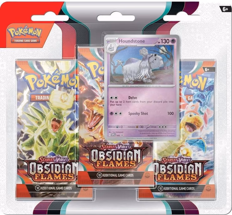 Pokemon Obsidian Flames 3 Pack Blister [Houndstone]