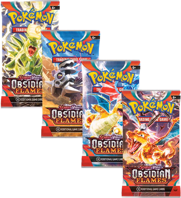 Pokemon Obsidian Flames Booster Pack Art Bundle [Set of 4]