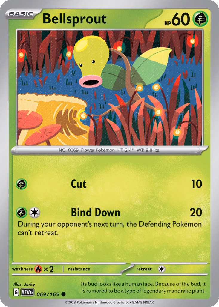 Bellsprout Pokemon card (069/165, 151)