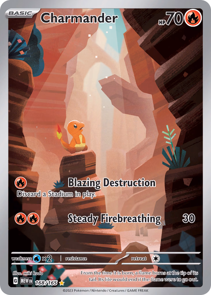 Charmander Pokemon card (168/165, 151)