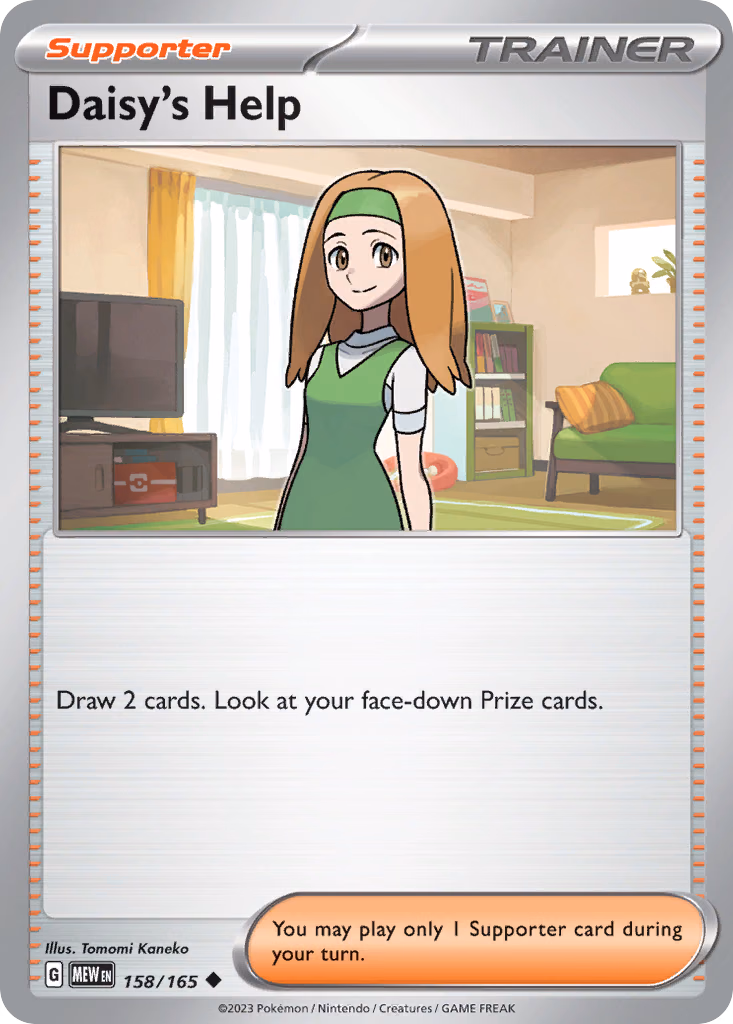 Daisy's Help Pokemon card (158/165, 151)