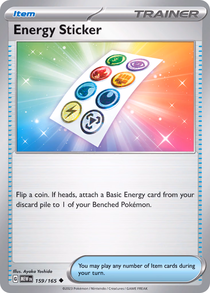 Energy Sticker Pokemon card (159/165, 151)