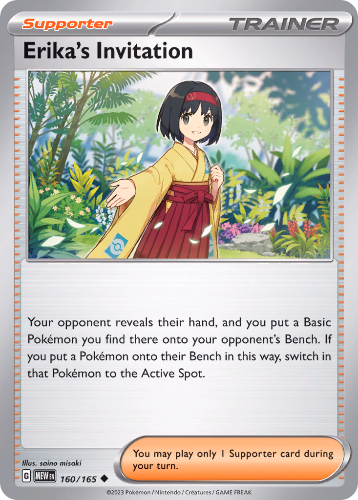 Erika's Invitation Pokemon card (160/165, 151)