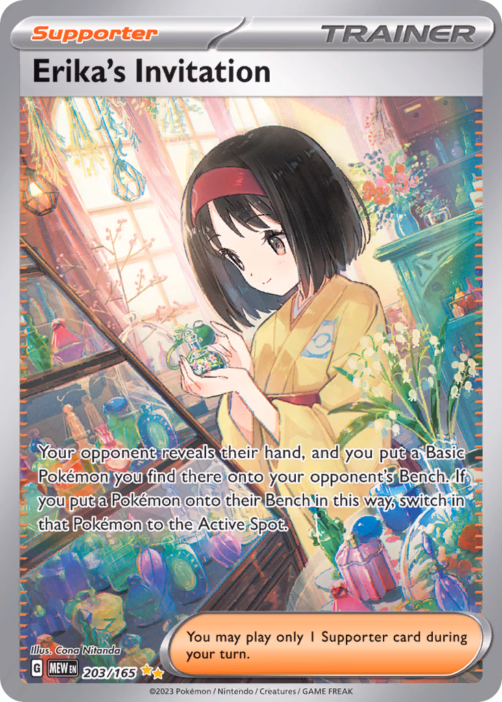 Erika's Invitation Pokemon card (203/165, 151)