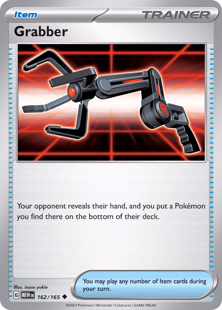 Grabber Pokemon card (162/165, 151)