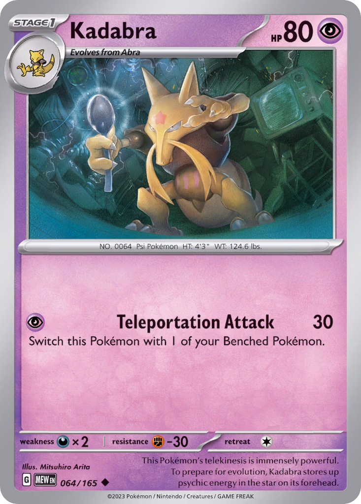 Kadabra Pokemon card (064/165, 151)