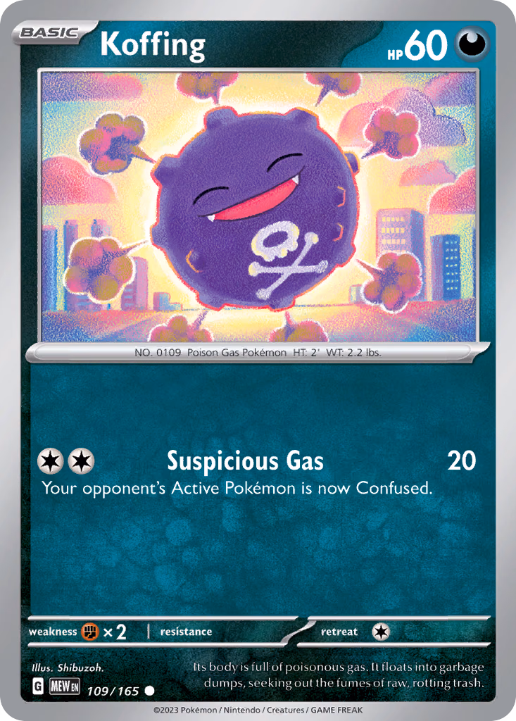 Koffing Pokemon card (109/165, 151)