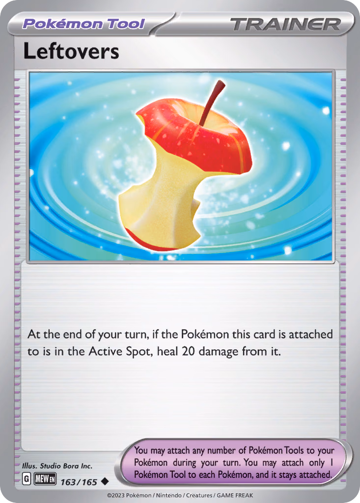 Leftovers Pokemon card (163/165, 151)