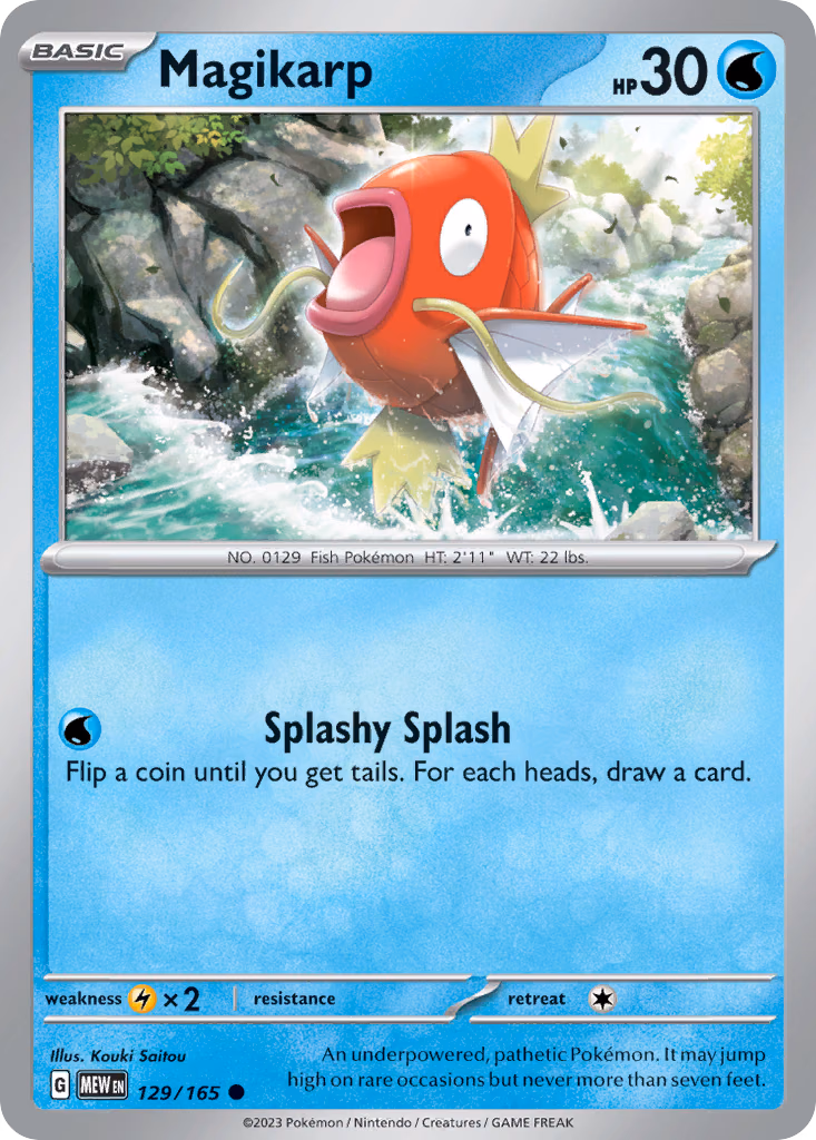 Magikarp Pokemon card (129/165, 151)