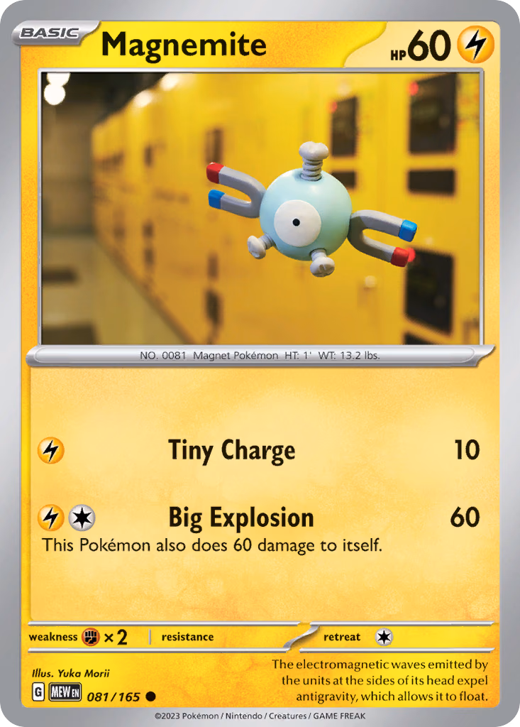 Magnemite Pokemon card (081/165, 151)