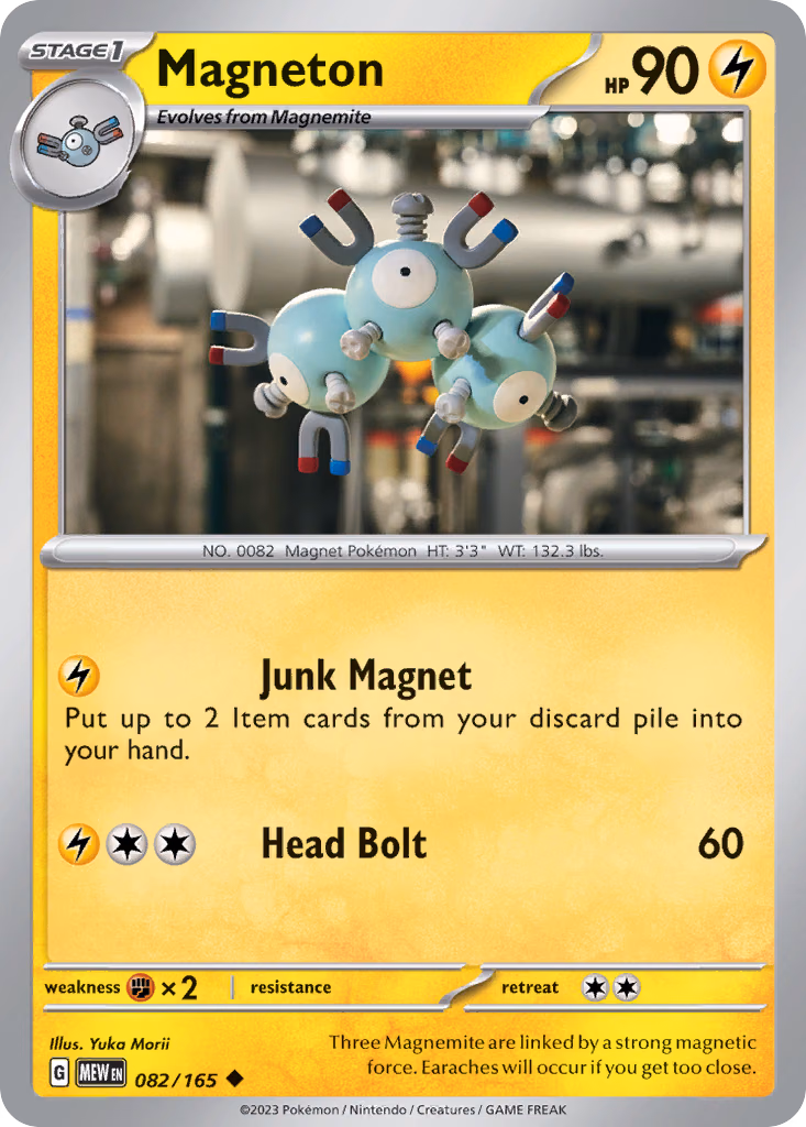 Magneton Pokemon card (082/165, 151)