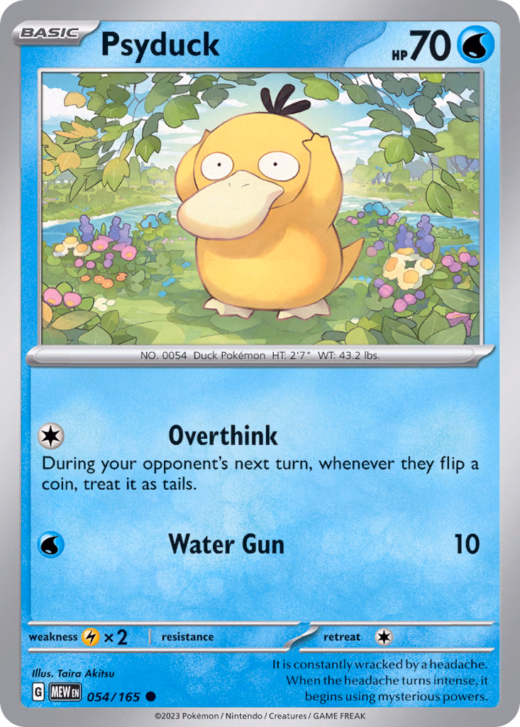 Psyduck Pokemon card (054/165, 151)
