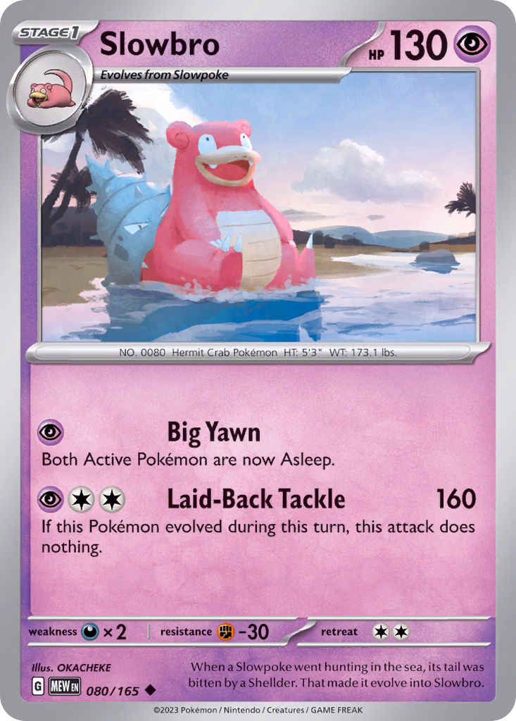 Slowbro Pokemon card (080/165, 151)