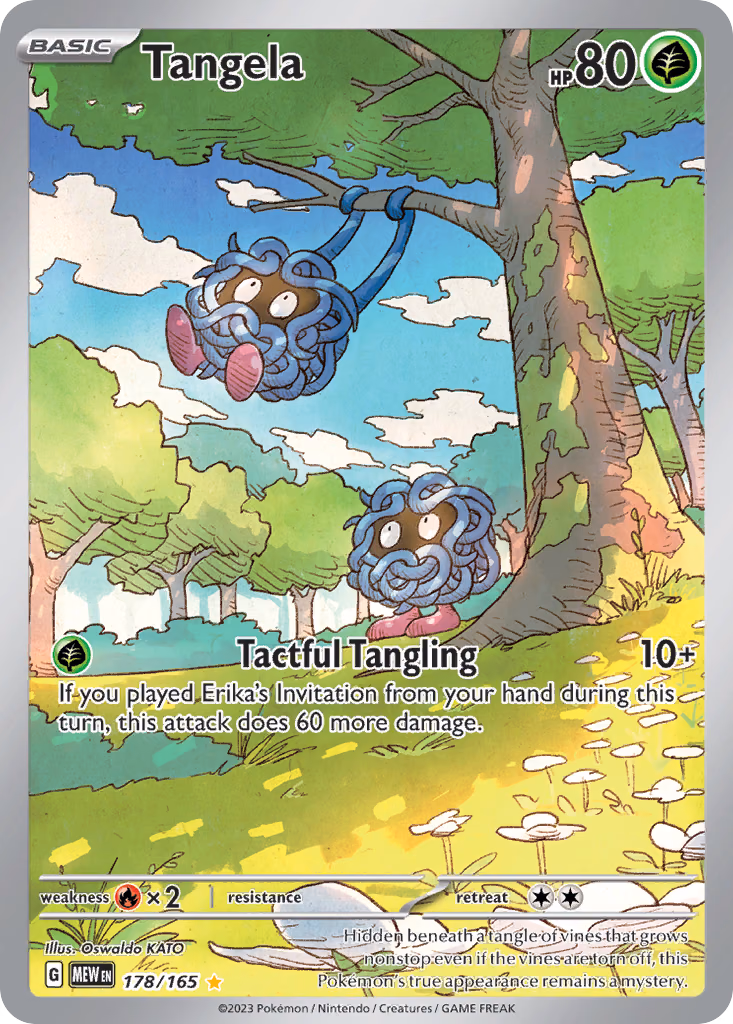 Tangela Pokemon card (178/165, 151)