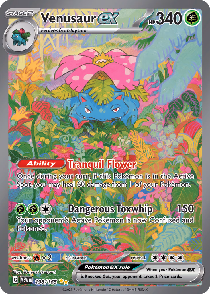 Venusaur ex Pokemon card (198/165, 151)