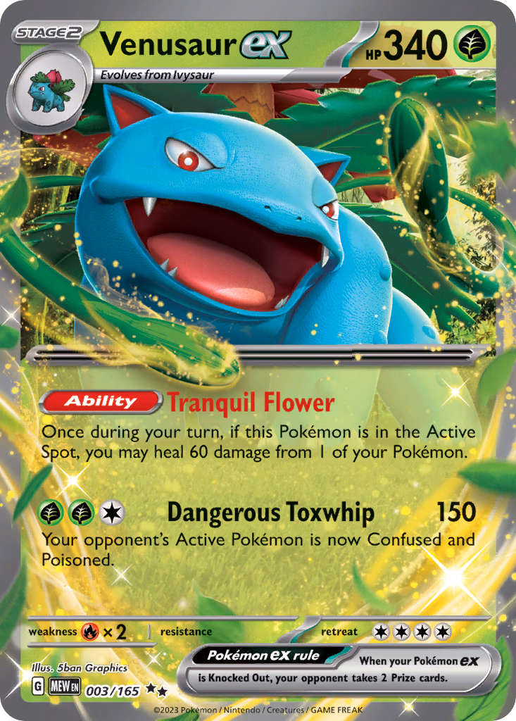 Venusaur ex Pokemon card (003/165, 151)