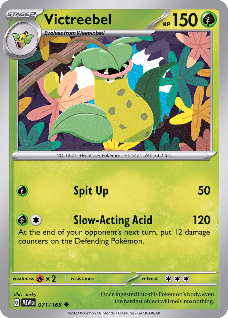 Victreebel Pokemon card (071/165, 151)