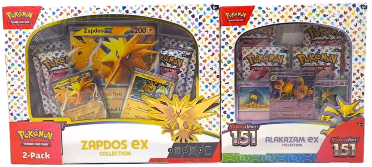 Pokemon 151 Costco Scarlet & Violet 151 Zapdos ex & Alakazam ex Bundle