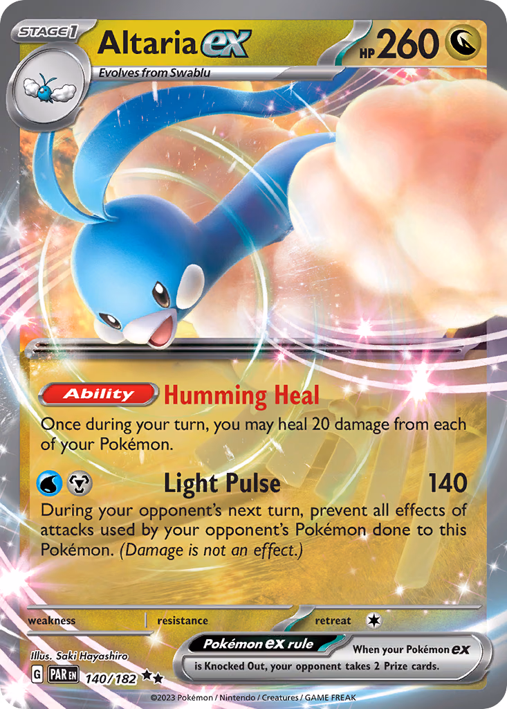 Altaria ex Pokemon card (140/182, Paradox Rift)