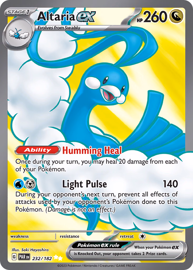 Altaria ex Pokemon card (232/182, Paradox Rift)